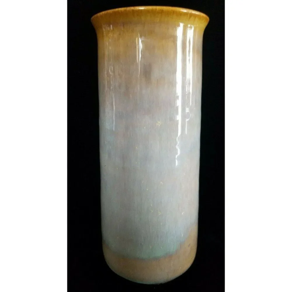 Zaalberg Holland Cylinder Vase Vintage mid century modern MCM Meindert Blue Tan